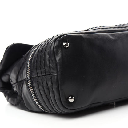 Chanel Calfskin Stitched Large Expandable Flap Bag Black 9 of 16