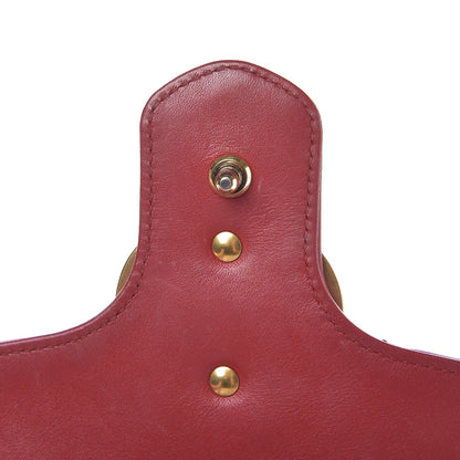 Gucci Calfskin Matelasse Small GG Marmont Shoulder Bag Hibiscus Red 10 of 19