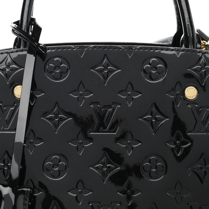 Louis Vuitton Vernis Montaigne MM Black 7 of 9
