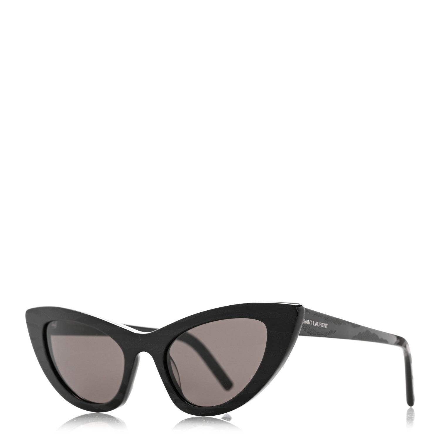 Saint Laurent Acetate Lily Tiger Cat Eye Sunglasses SL213 Black 1 of 9