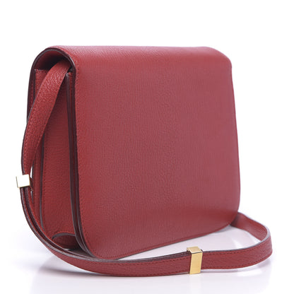 Celine Goatskin Medium Classic Box Flap Bag Carmin 3 of 10