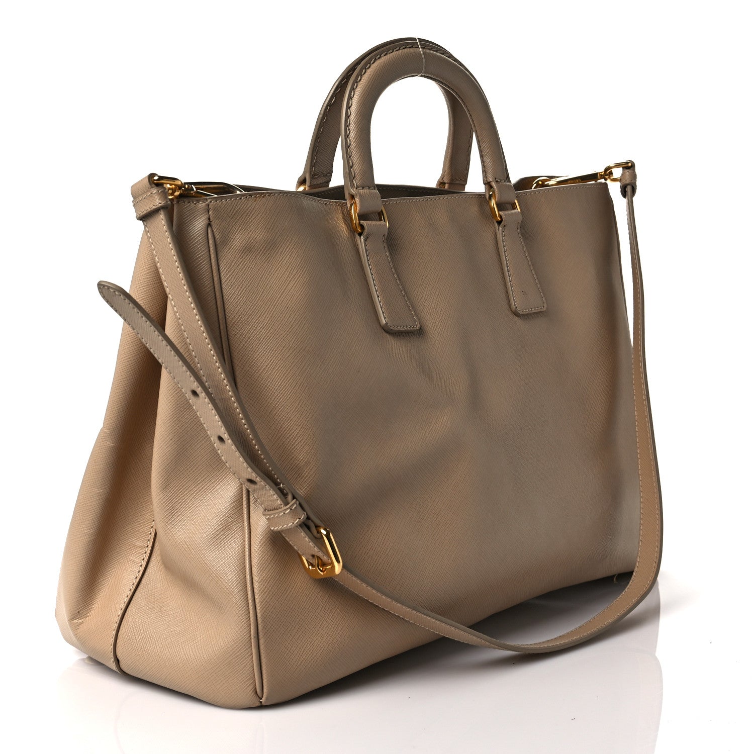 Prada Saffiano Lux Medium Tote Sabbia 3 of 11