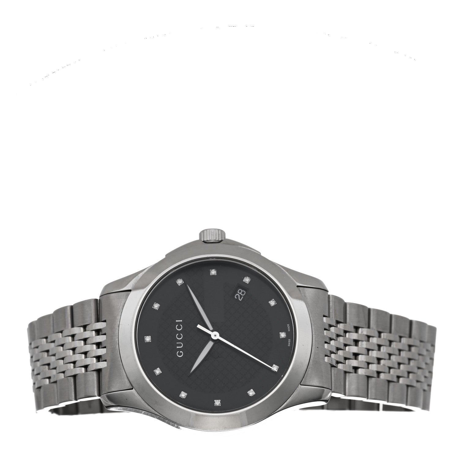 Gucci Stainless Steel Diamond 38mm G-Timeless Quartz Watch Black 2 of 4