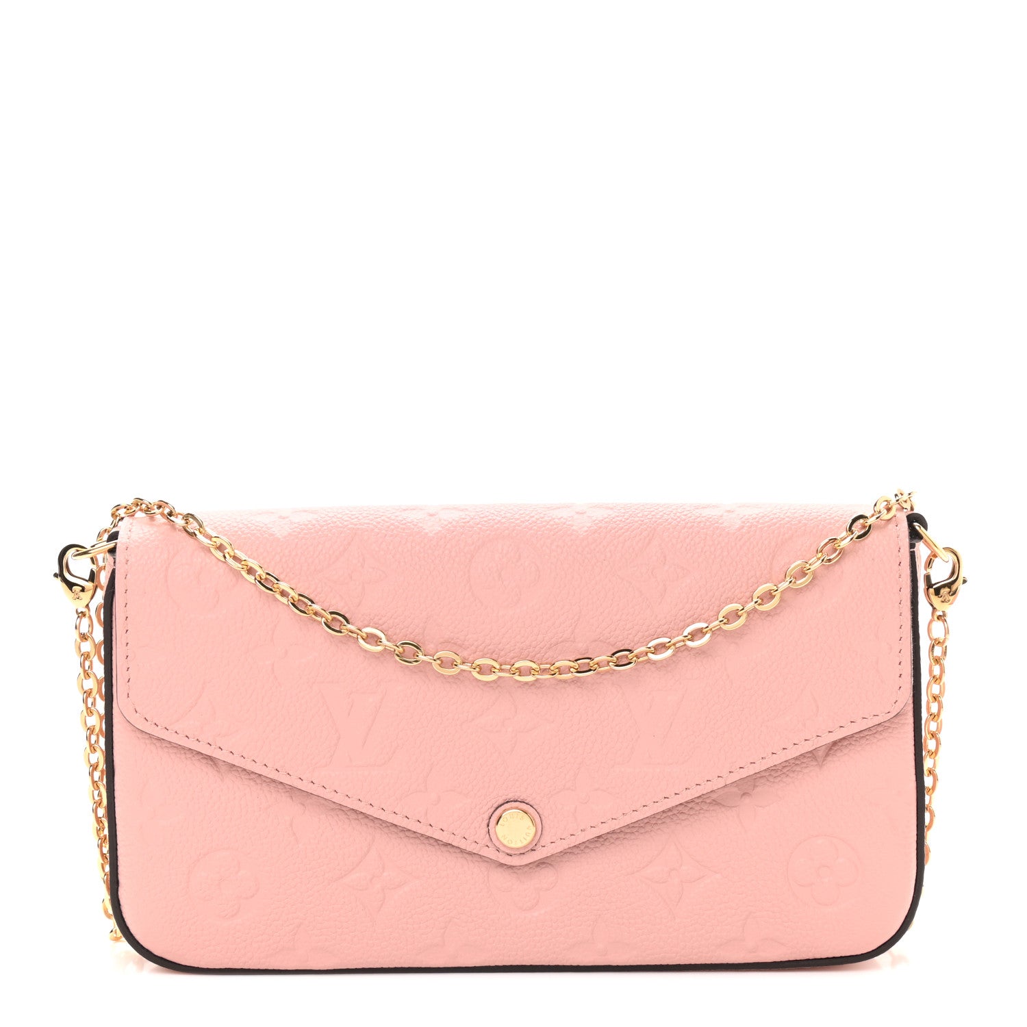 Louis Vuitton Empreinte Pochette Felicie Chain Wallet Rose Poudre 1 of 12