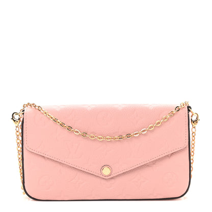 Louis Vuitton Empreinte Pochette Felicie Chain Wallet Rose Poudre 1 of 12