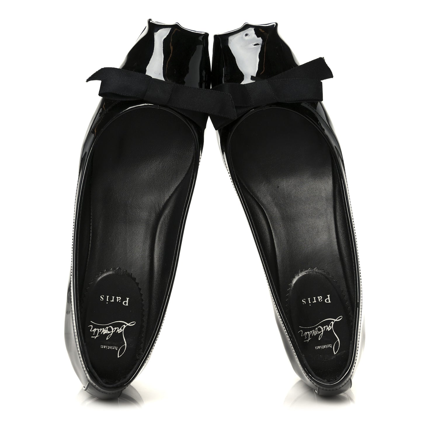 Patent Calfskin Mamaflirt 30mm Bow Pumps 39.5 Black