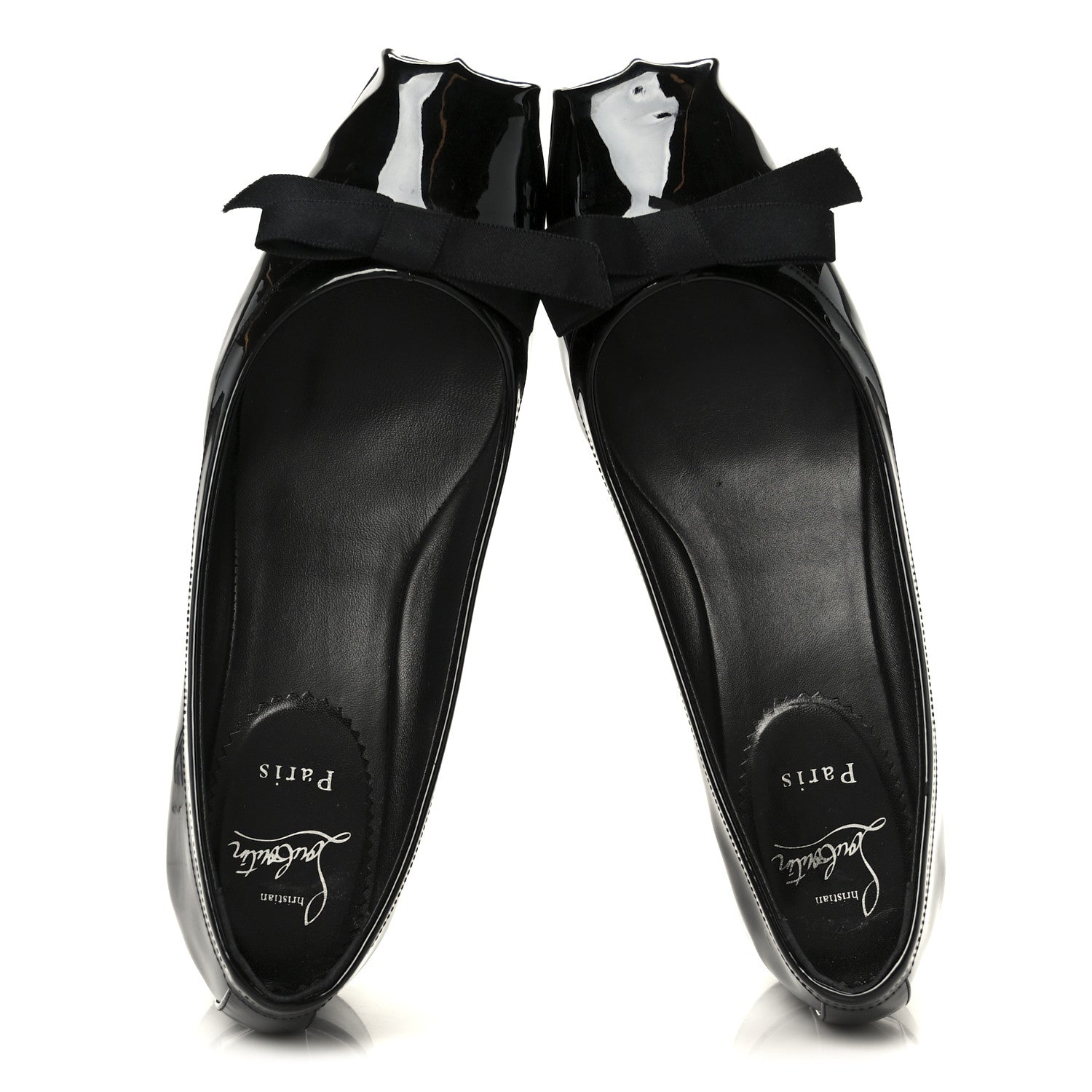 Christian Louboutin Patent Calfskin Mamaflirt 30mm Bow Pumps 39.5 Black 2 of 8
