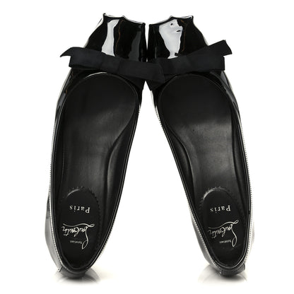 Christian Louboutin Patent Calfskin Mamaflirt 30mm Bow Pumps 39.5 Black 2 of 8