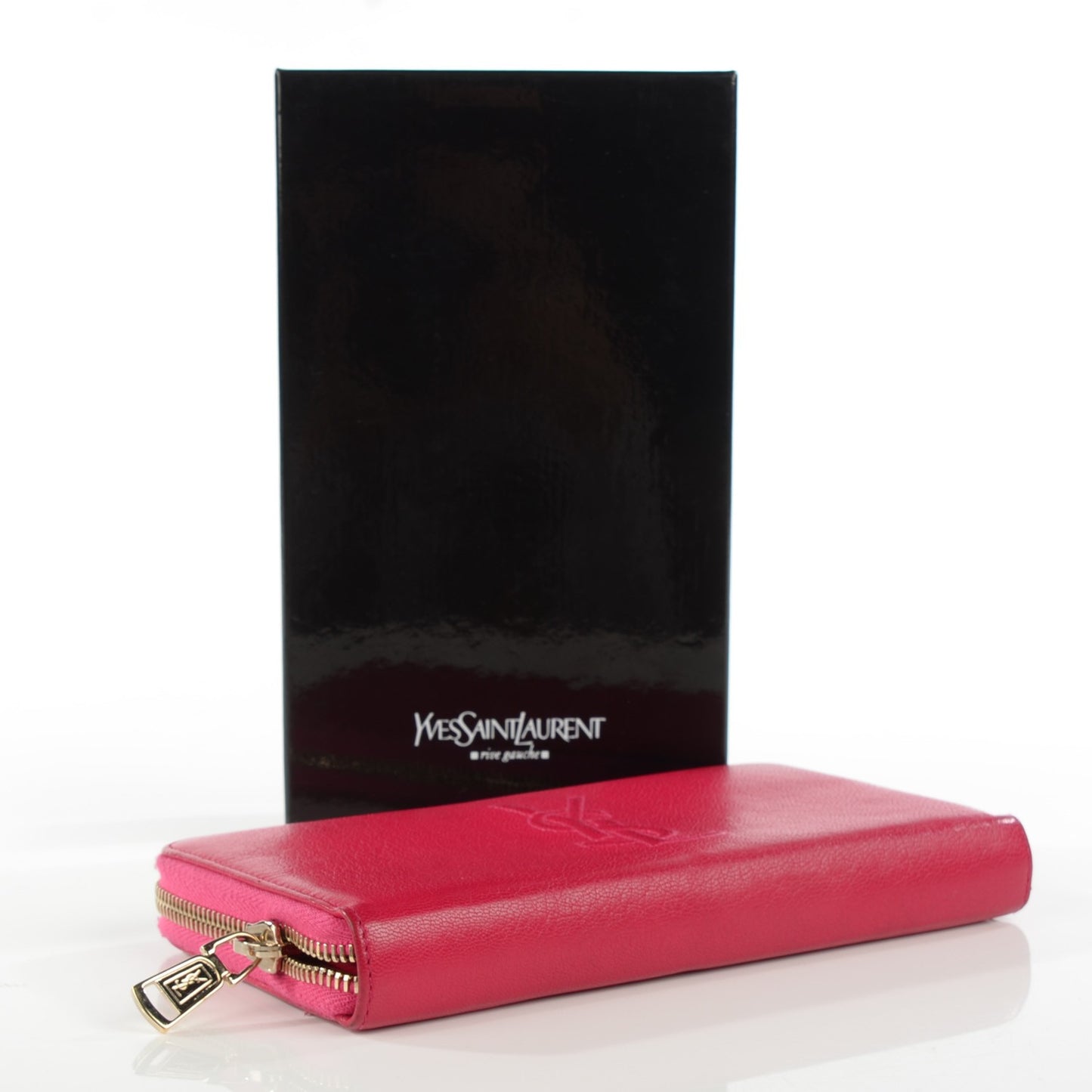 Chevre Belle De Jour Zip Around Wallet Fuchsia