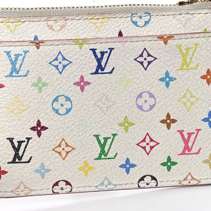 Louis Vuitton Monogram Multicolor Key Pouch White Litchi 7 of 15