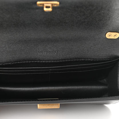 Balenciaga Calfskin Stripe Embossed Gossip Chain Bag XS Black 5 of 10