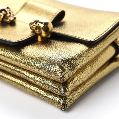 Alexander McQueen Metallic Small Twin Skull Chain Crossbody Antique Gold 7 of 10
