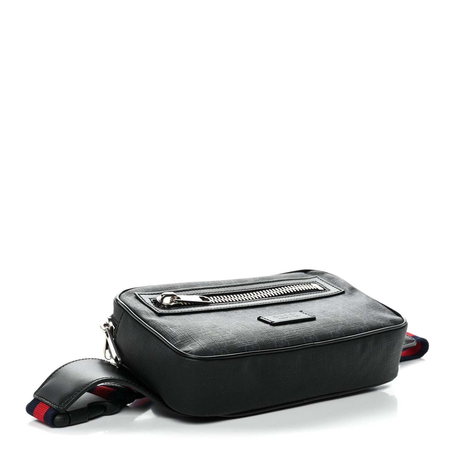 Soft GG Supreme Monogram Web Belt Bag Black Grey