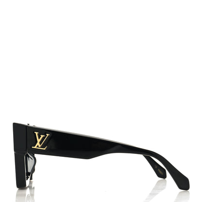 Louis Vuitton Acetate Swarovski Crystal Cyclone Sunglasses Z1578W Black 3 of 9