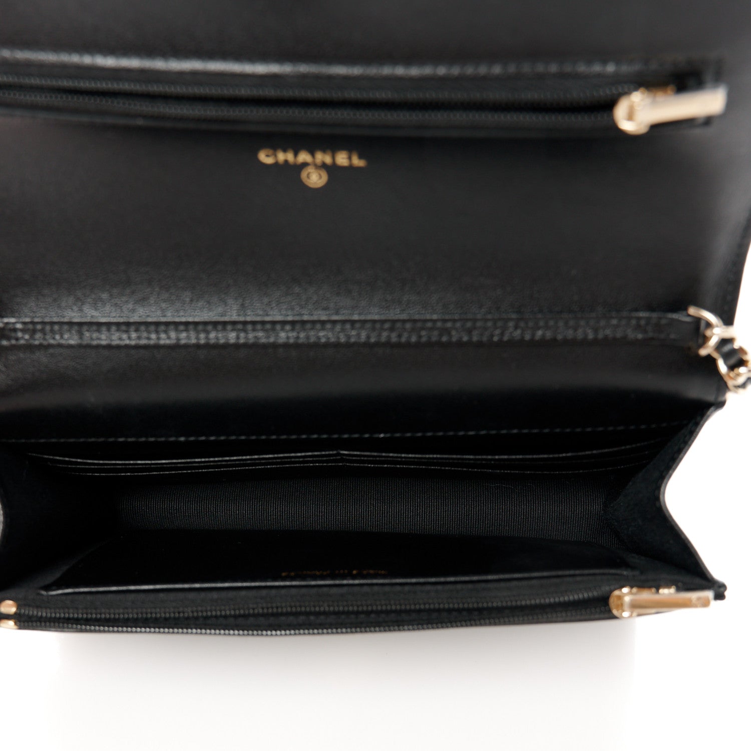 Chanel Lambskin Quilted CC Wallet On Chain WOC Black 5 of 12