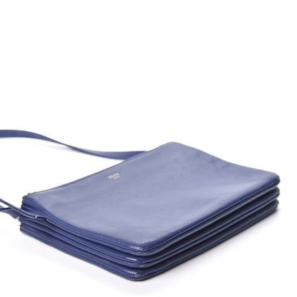 Celine Lambskin Small Trio Crossbody Bag Electric Blue 3 of 8