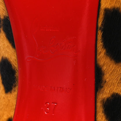 Christian Louboutin Calf Hair Leopard Kate 100 Pumps 37 Spicy 6 of 8
