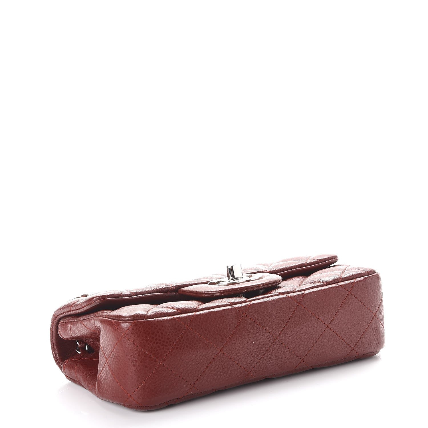 Chanel Caviar Quilted Extra Mini Flap Burgundy 5 of 8