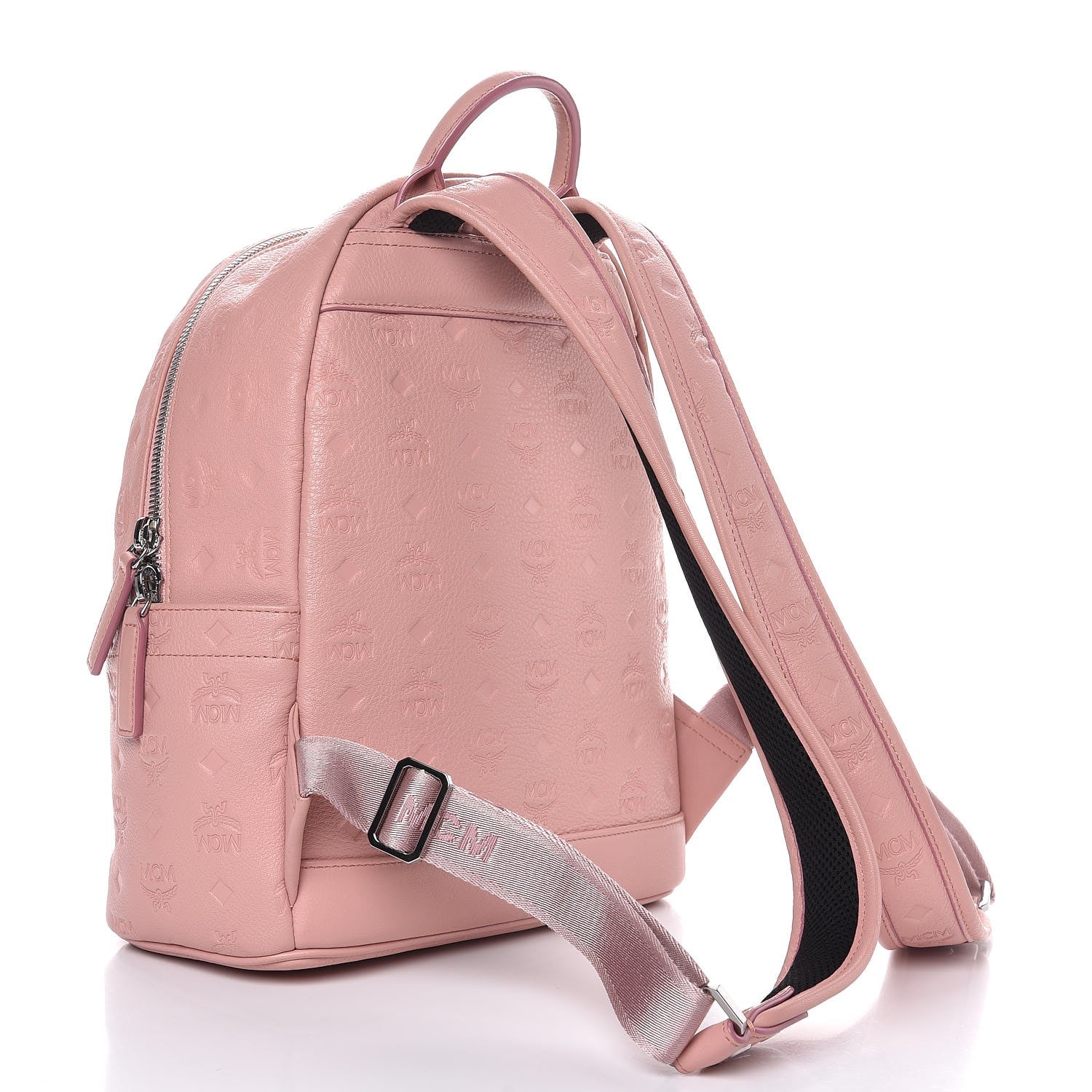 MCM Calfskin Ottomar Monogram Small Backpack Pink 3 of 10