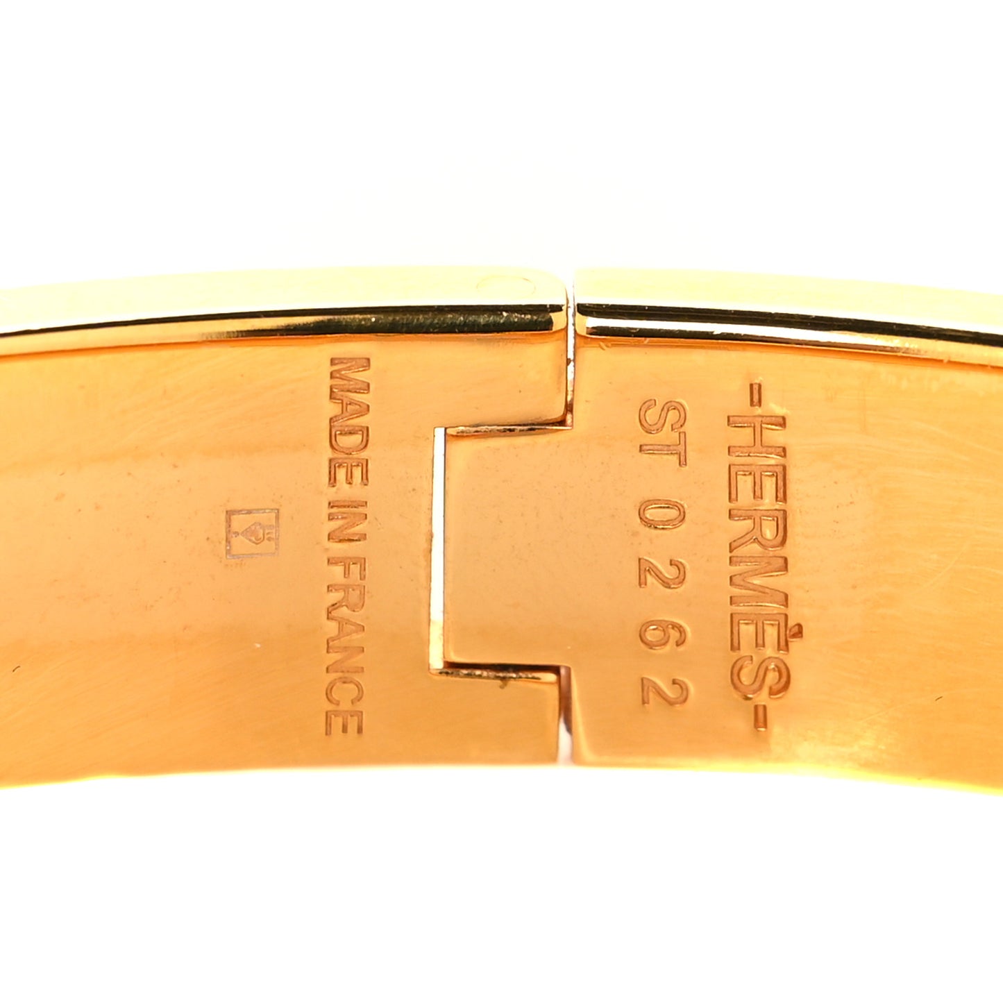 Enamel Narrow Clic Clac H Bracelet GM Orange Fruite