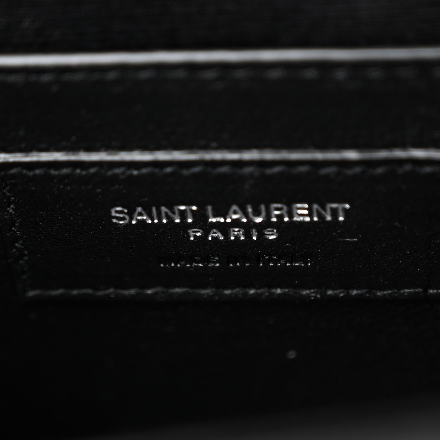 Saint Laurent Calfskin Crocodile Embossed Medium Classic Monogram Kate Tassel Satchel Black 6 of 11