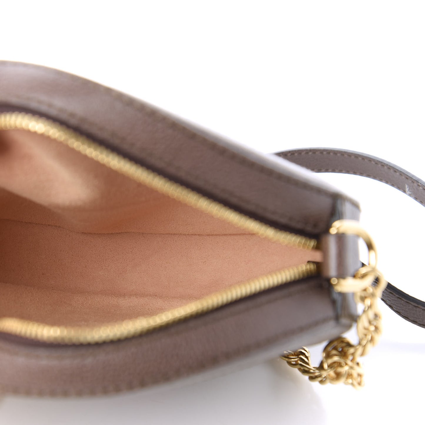 GG Supreme Monogram Web Mini Ophidia Round Shoulder Bag Brown