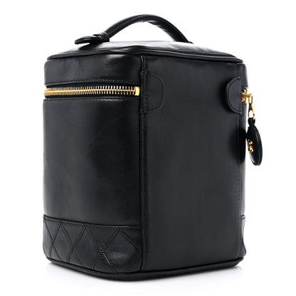 Chanel Lambskin Vanity Cosmetic Case Black 3 of 14