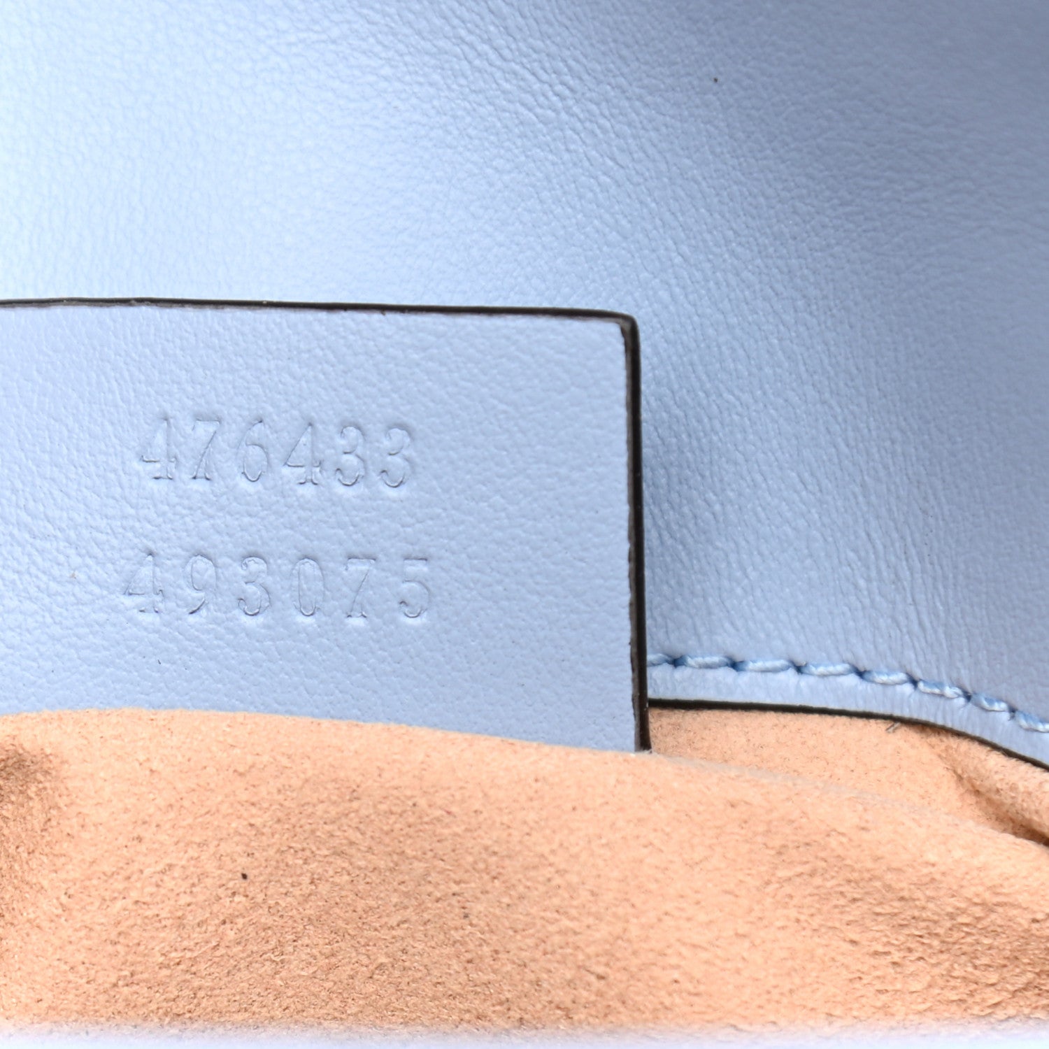Gucci Calfskin Matelasse Super Mini GG Marmont Shoulder Bag Porcelain Light Blue 7 of 11