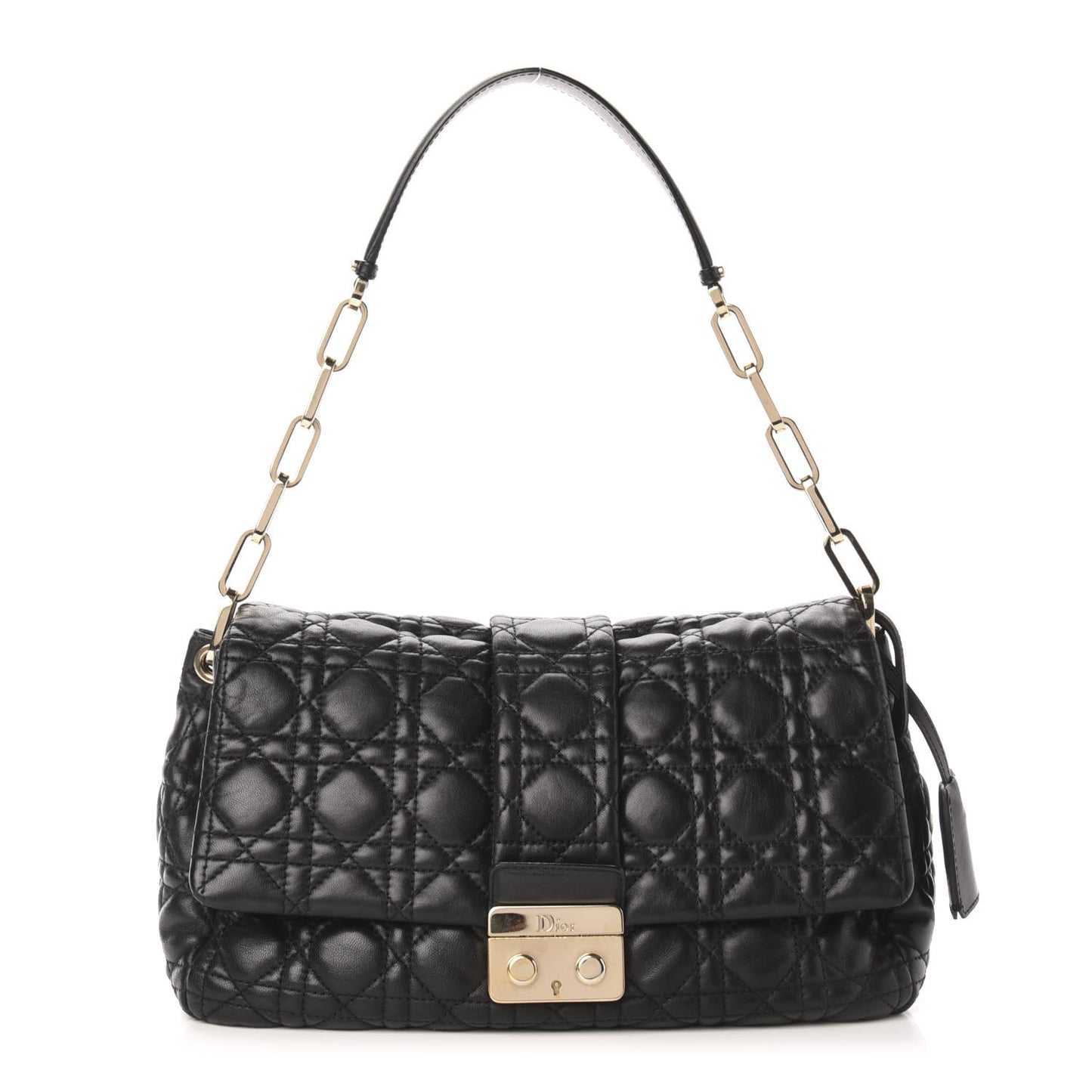 Lambskin Cannage New Lock Flap Black
