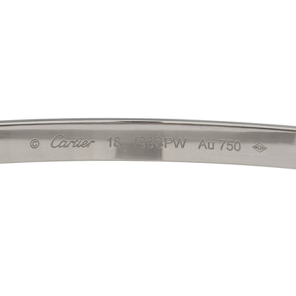 Cartier 18K White Gold Medium LOVE Bracelet 18 3 of 7