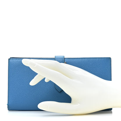 Hermes Epsom Bearn Gusset Wallet Bleu Zanzibar 2 of 18