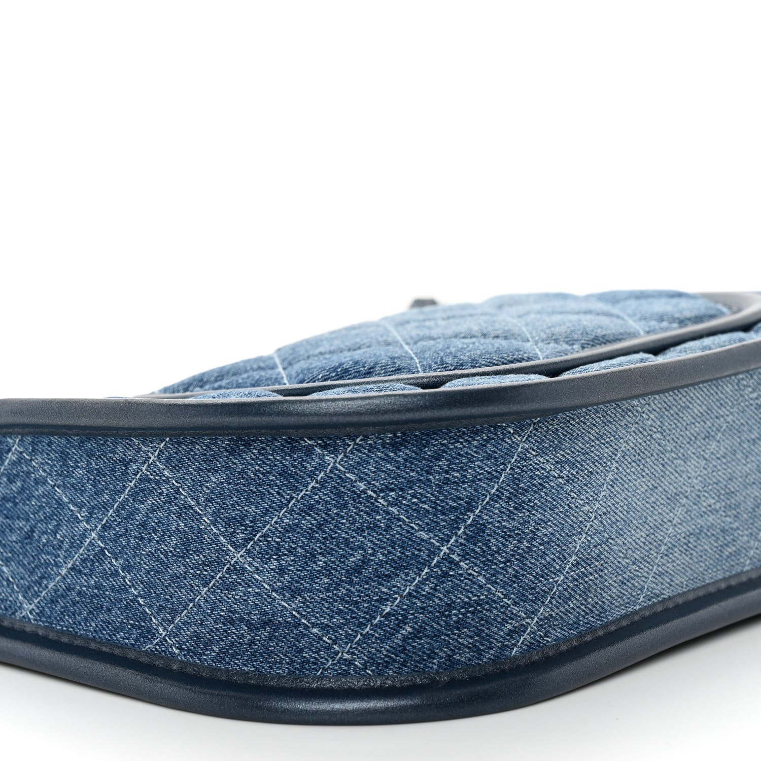 Chanel Washed Denim Quilted Hobo Blue 9 of 11