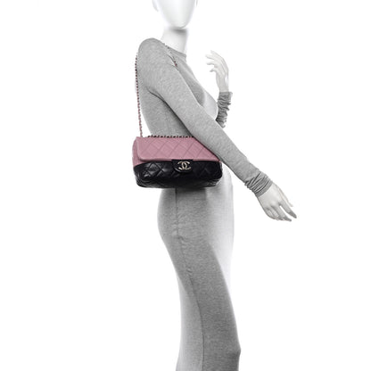 Chanel Lambskin Quilted Bi-Color Medium Single Flap Light Purple 2 of 13