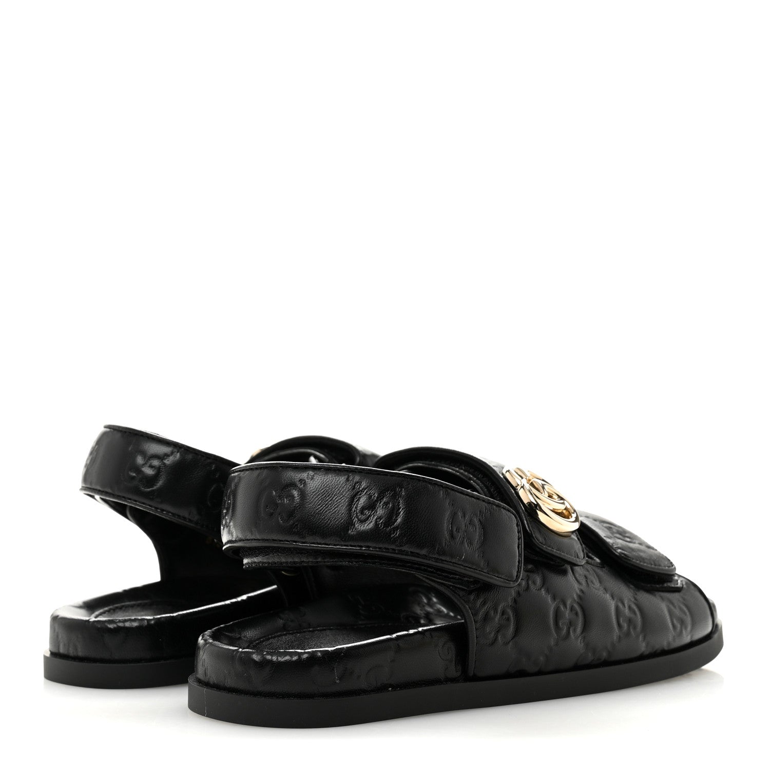 Gucci Guccissima GG Embossed Womens Sandals 36 Black 5 of 10