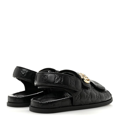 Gucci Guccissima GG Embossed Womens Sandals 36 Black 5 of 10