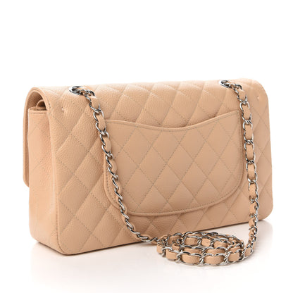 Chanel Caviar Quilted Medium Double Flap Beige 4 of 12