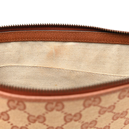 Gucci X MLB GG Monogram NY Yankees Zip Wristlet Pouch Beige Ruggine Ivory 10 of 11