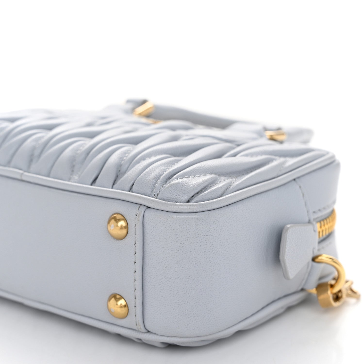 Miu Miu Nappa Matelasse Micro Arcadie Fiordaliso 10 of 10