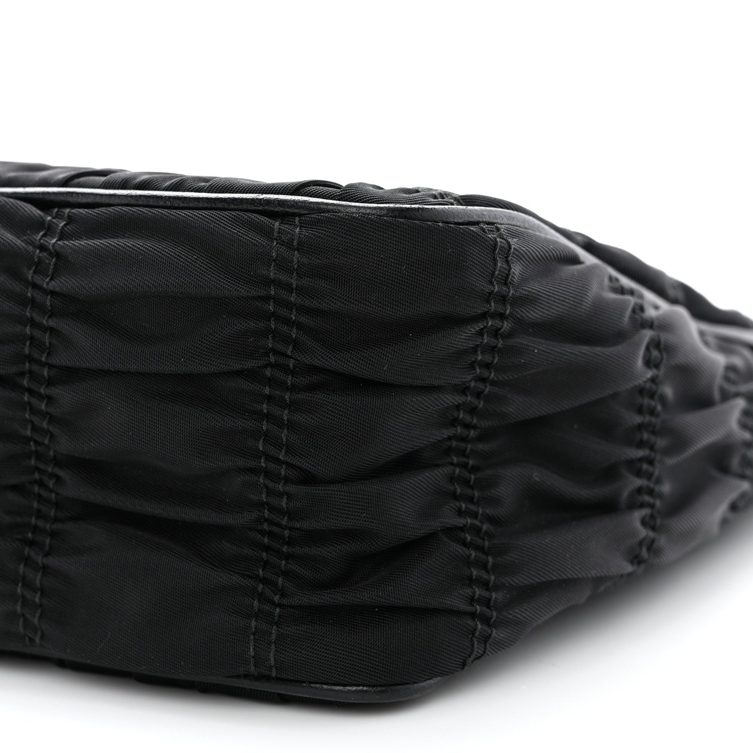 Prada Tessuto Nylon Gaufre Shoulder Bag Black 11 of 11