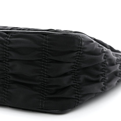 Prada Tessuto Nylon Gaufre Shoulder Bag Black 11 of 11