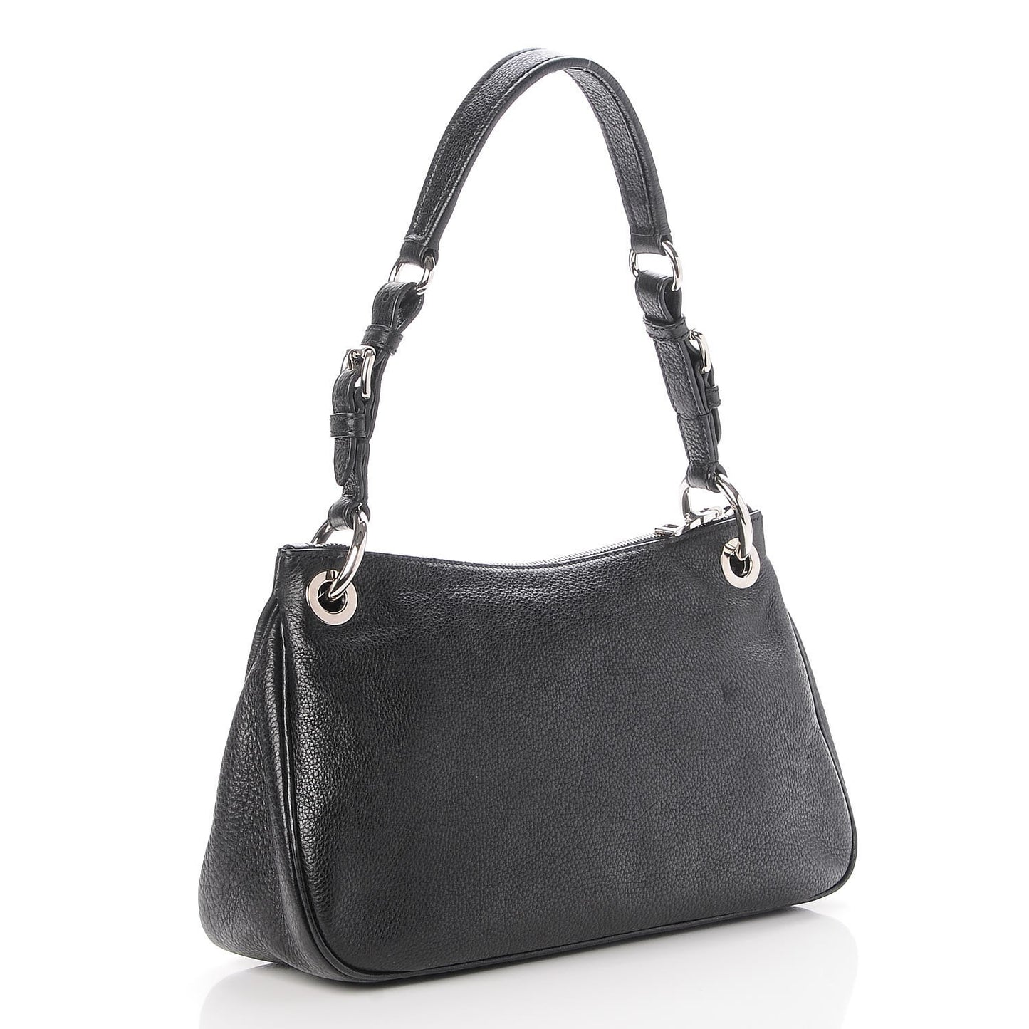 Vitello Phenix Shoulder Bag Black