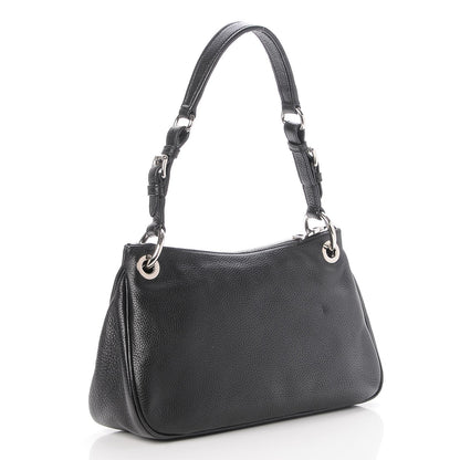 Prada Vitello Phenix Shoulder Bag Black 3 of 9