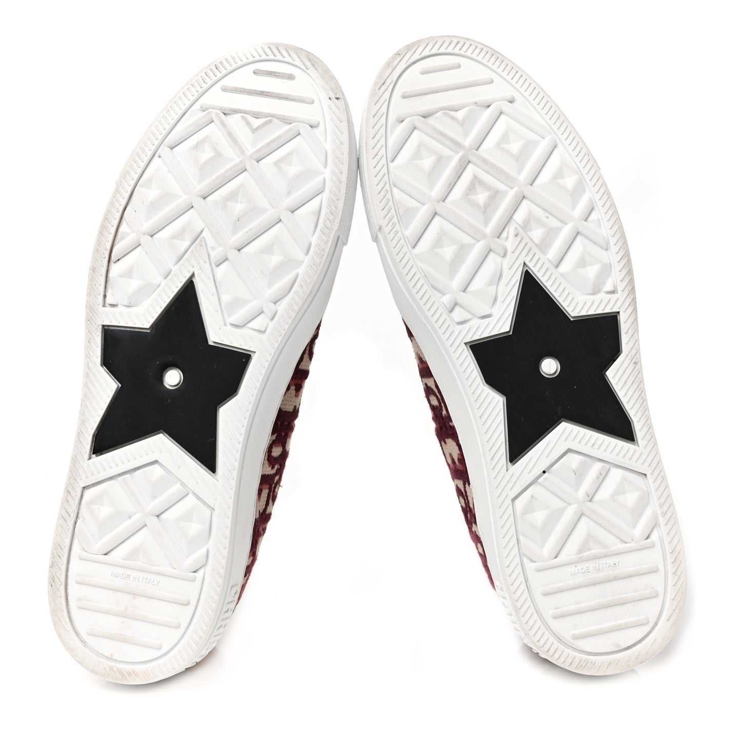 Canvas Oblique Walk'N'Dior Low Top Sneakers 38.5 Deep Amaranth