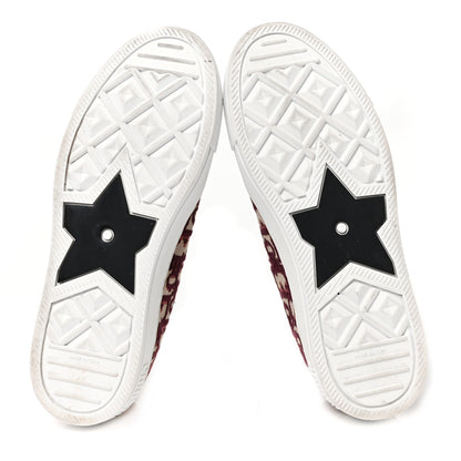 Christian Dior Canvas Oblique Walk'N'Dior Low Top Sneakers 38.5 Deep Amaranth 6 of 9