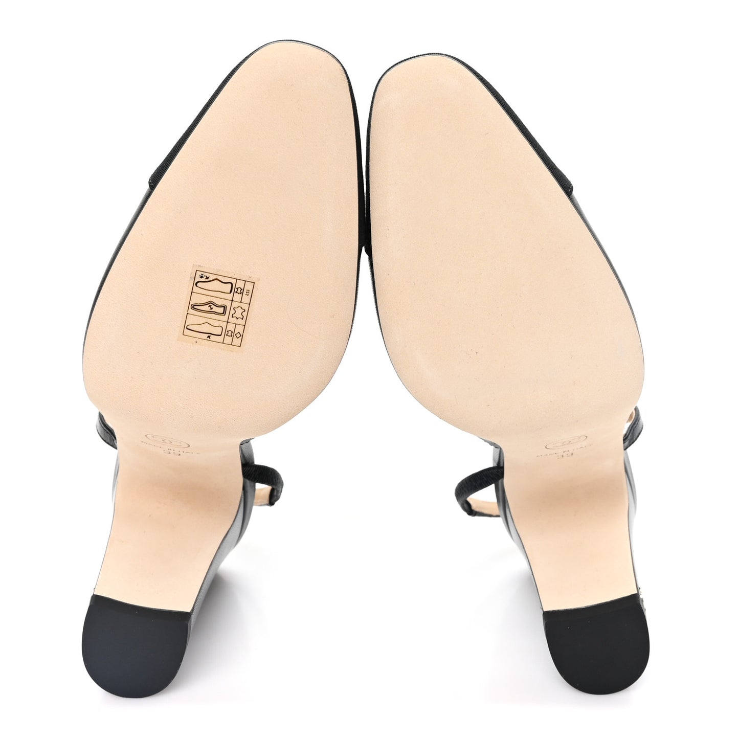 Lambskin Grosgrain Cap Toe CC Slingback Pumps 39 Black