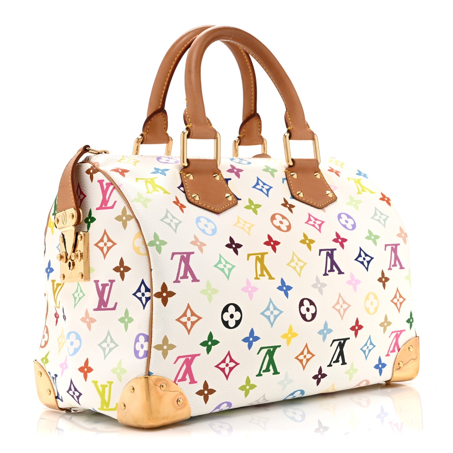 Louis Vuitton Monogram Multicolor Speedy 30 White 3 of 10