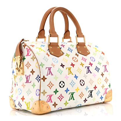 Louis Vuitton Monogram Multicolor Speedy 30 White 3 of 10
