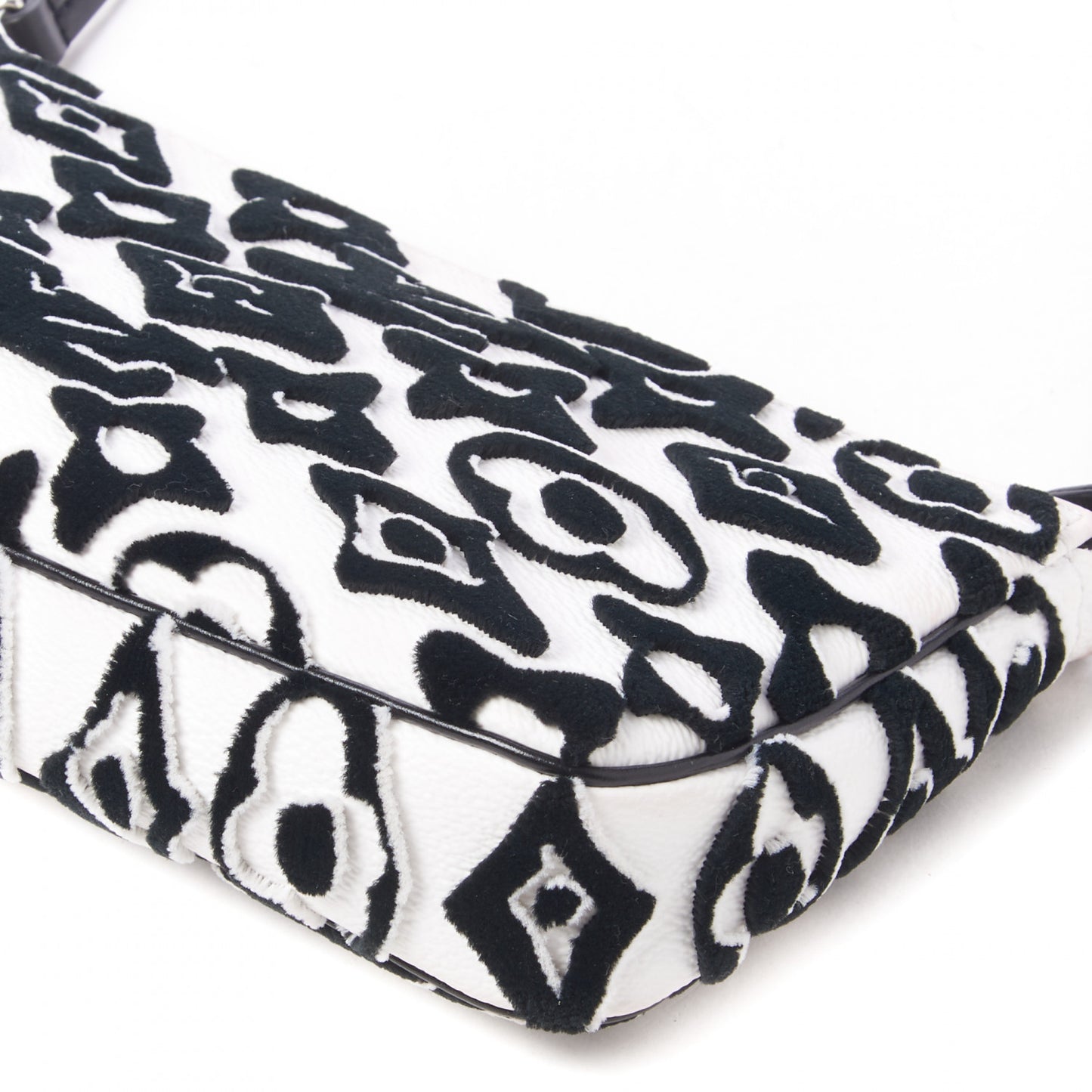 X UF Tufted Monogram Pochette Accessories White Black