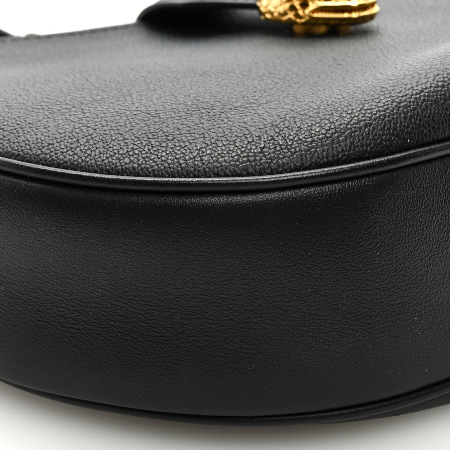 Urban Grain Smooth Calfskin Serpenti Ellipse Shoulder Bag Black