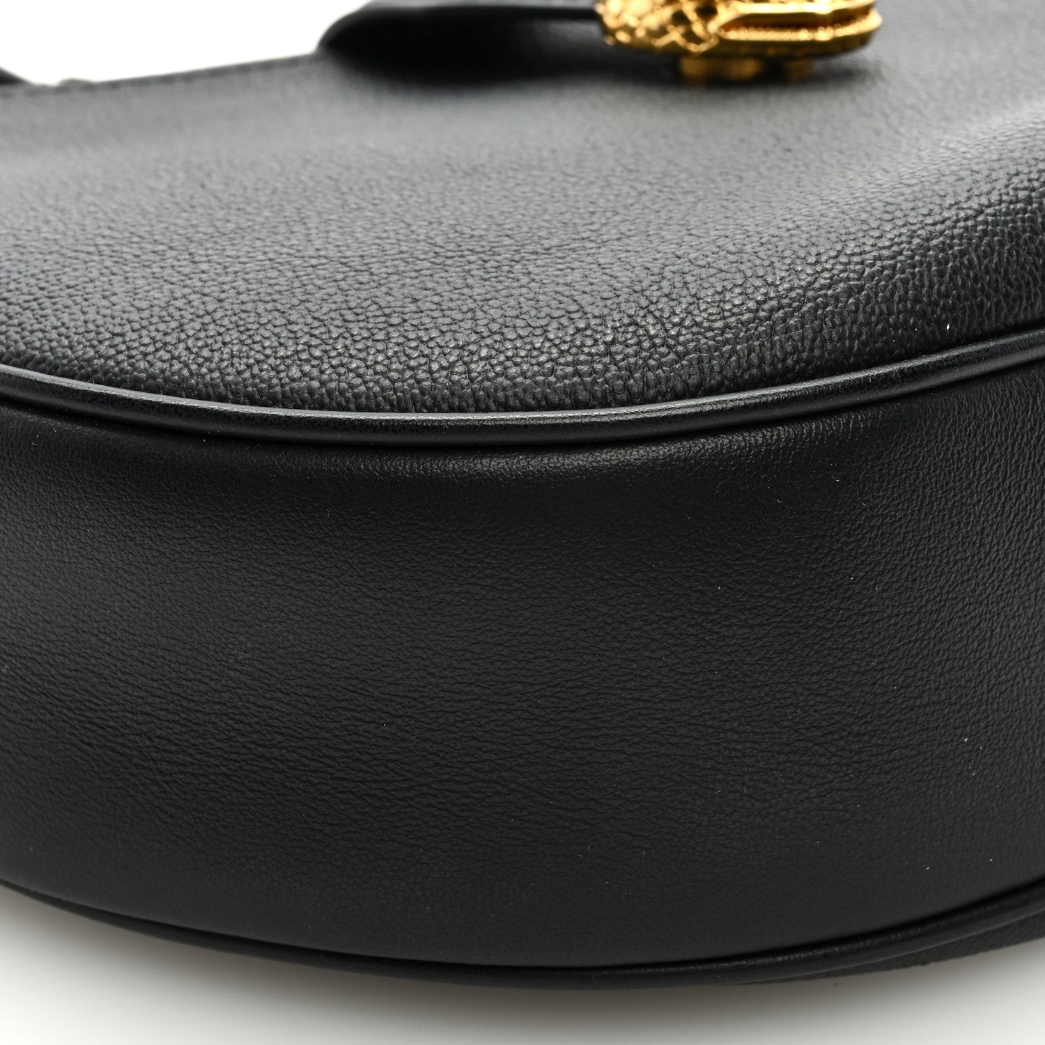 Bulgari Urban Grain Smooth Calfskin Serpenti Ellipse Shoulder Bag Black 7 of 8